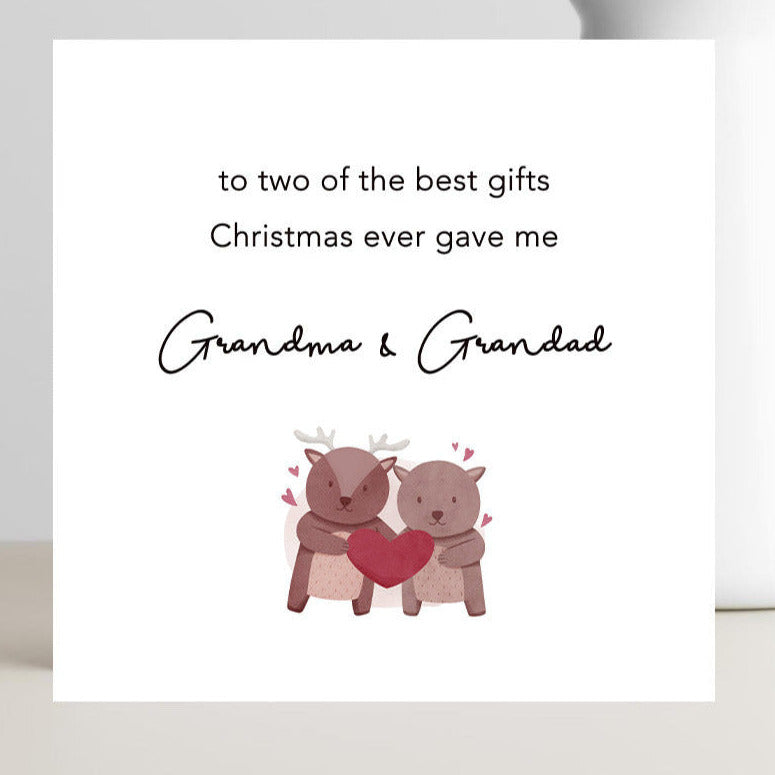 Christmas bear cards for grandparents