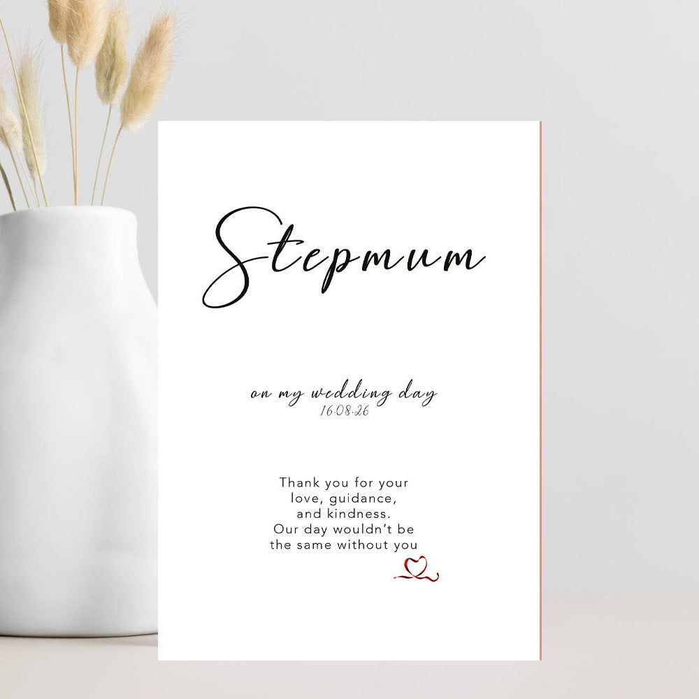 Stepmum Wedding Thank You Card – “Thank You for Your Love”