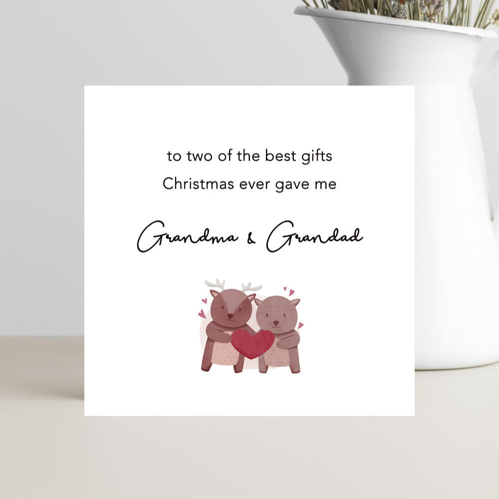 Christmas bear cards for grandparents