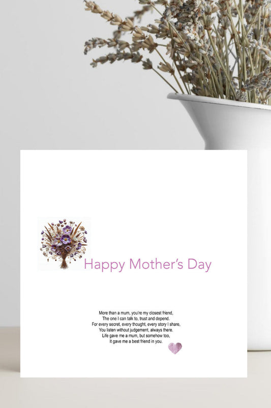 mothers day card quiet strength behind my loudest day sentimental mum card
