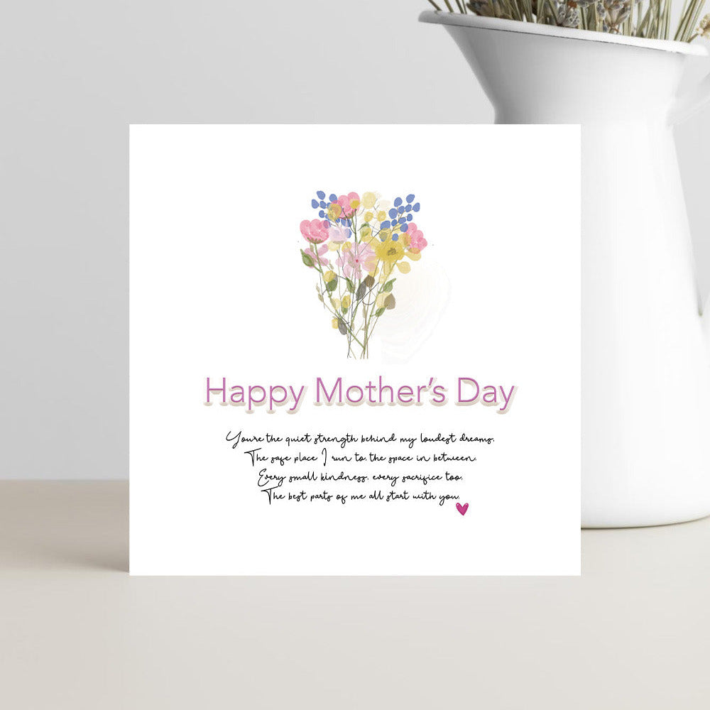 mothers day card quiet strength behind my loudest day sentimental mum card