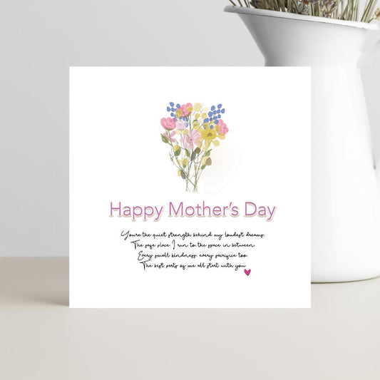 mothers day card quiet strength behind my loudest day sentimental mum card