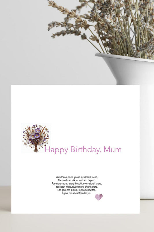 mum birthday card you held it all sentimental happy birthday mum card