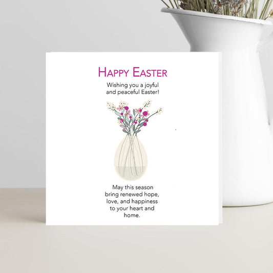 Joyful and Peaceful Easter Card with Renewed Hope Message
