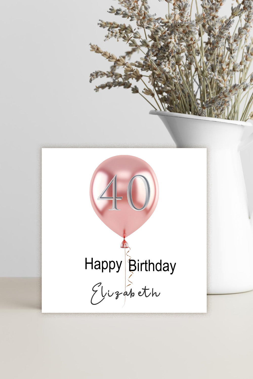 Personalised 40th Birthday Card for Her