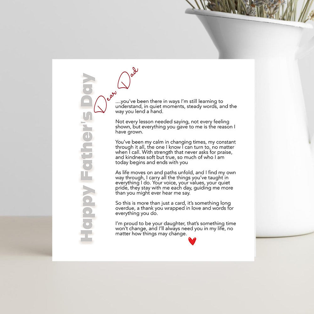 Father’s Day Card for Dad – You’ve Been There Sentimental Poem