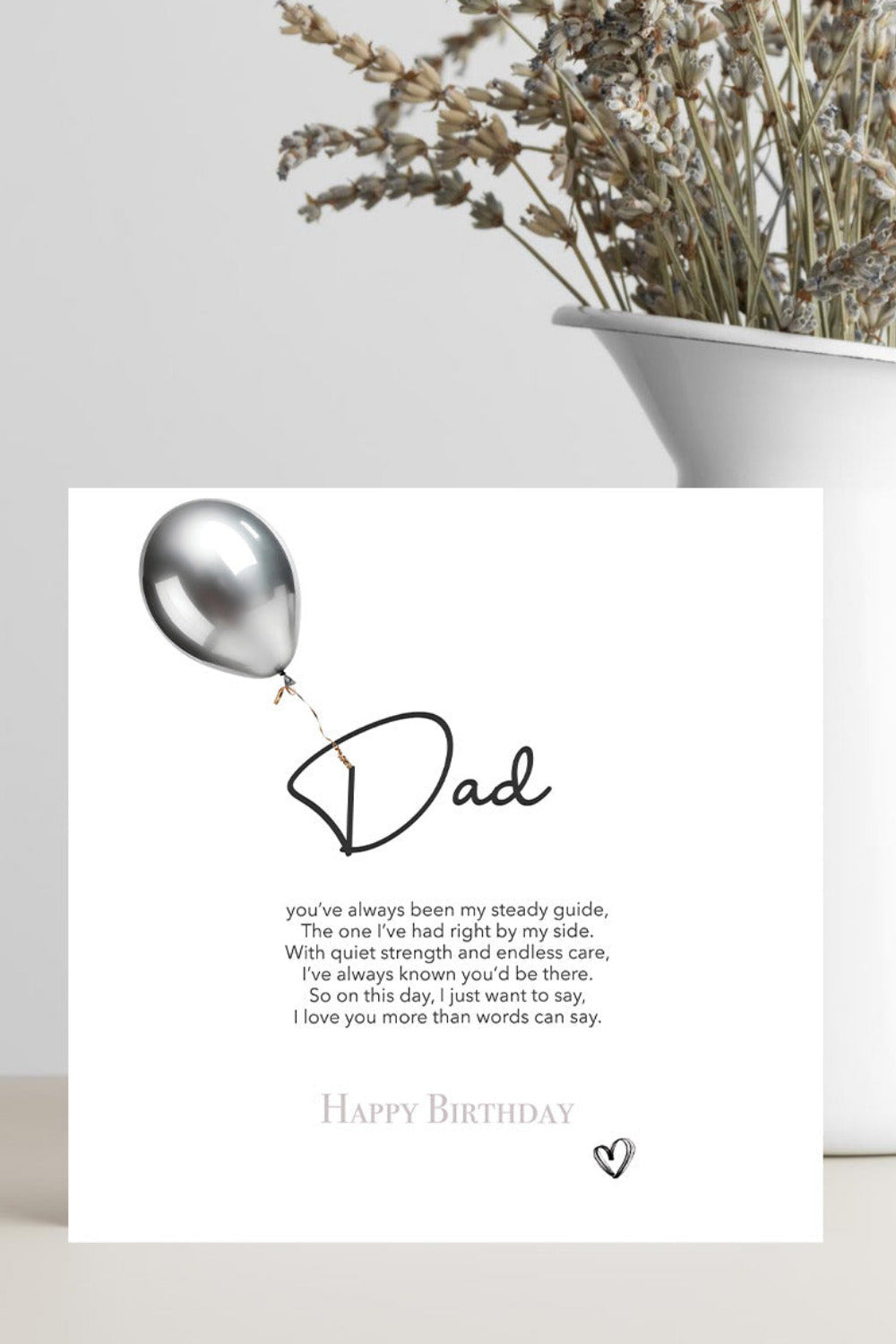 Heartfelt father’s birthday card with poem about steady guidance and love
