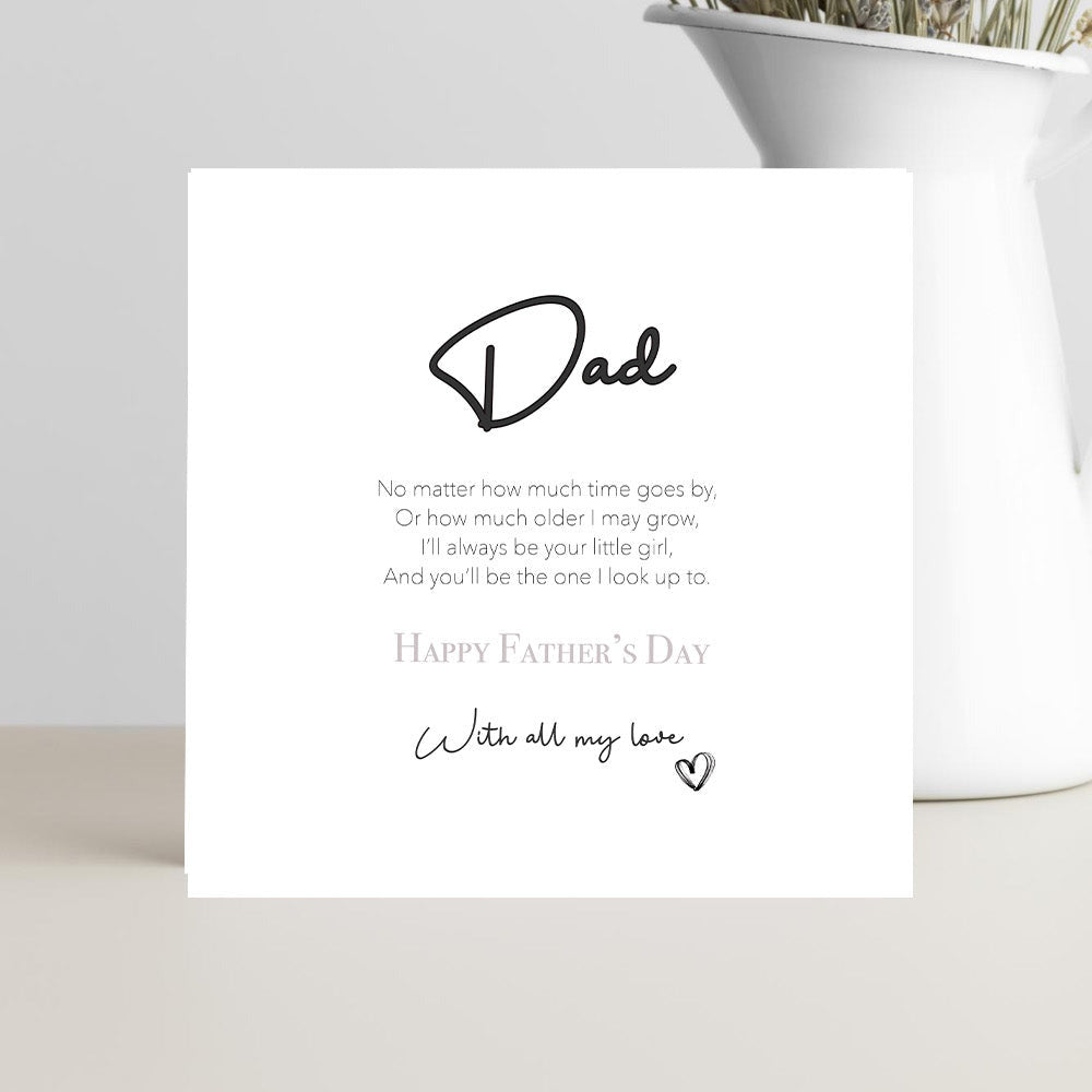 Father’s Day Card from Daughter – I’ll Always Be Your Little Girl Poem