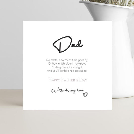 Father’s Day Card from Daughter – I’ll Always Be Your Little Girl Poem