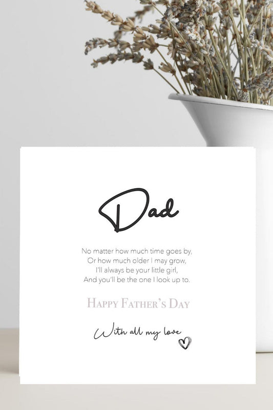Father’s Day Card from Daughter – I’ll Always Be Your Little Girl Poem