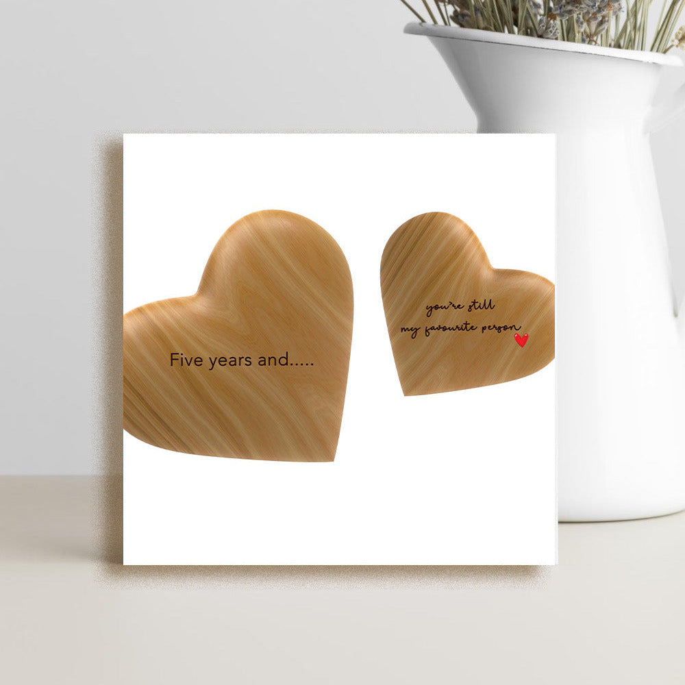 5th wedding anniversary card