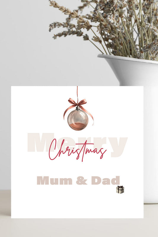 Christmas card for mum and dad