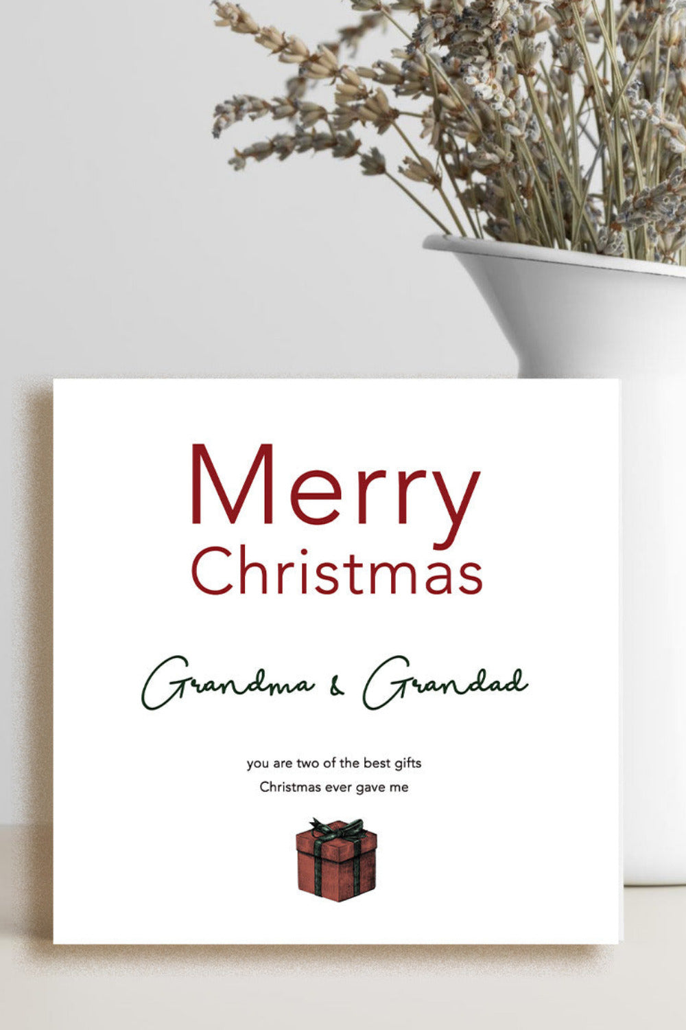 Grandparents are the best present for Christmas greeting card