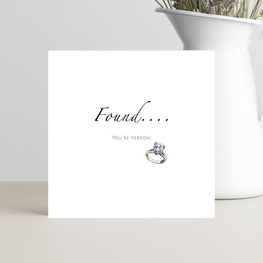 engagement card found your person romantic congratulations card for couple