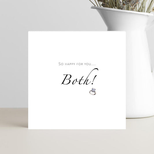 engagement card so happy for you both congratulations card for couple