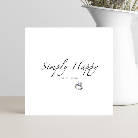 engagement card simply happy for you both congratulations card for couple