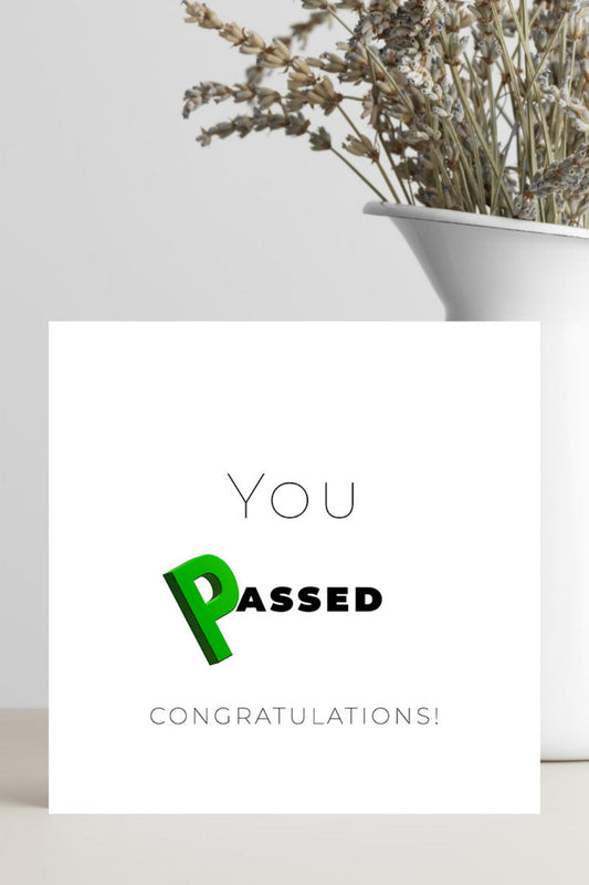 You’ve Passed Congratulations Card – Modern Exam Success Greeting Card