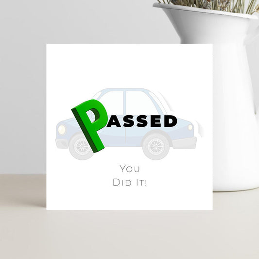 You Did It passed driving test congratulations card