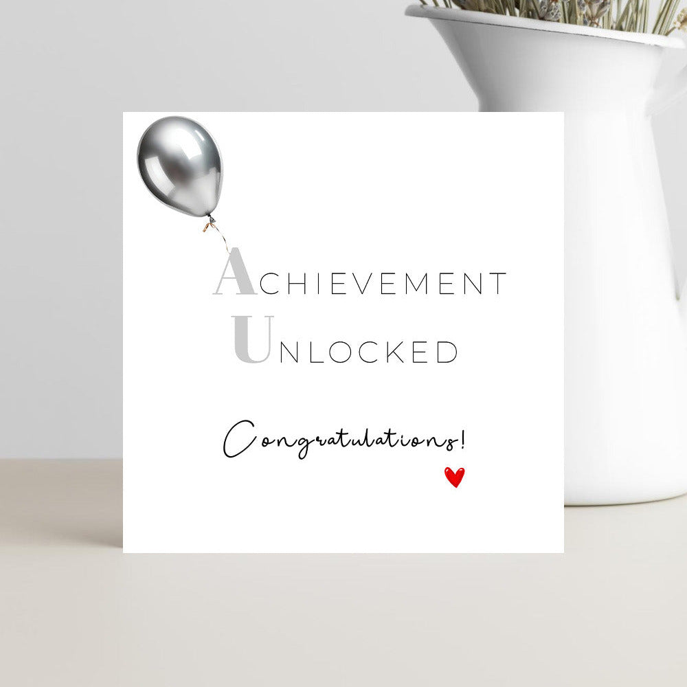 Achievement Unlocked congratulations greeting card