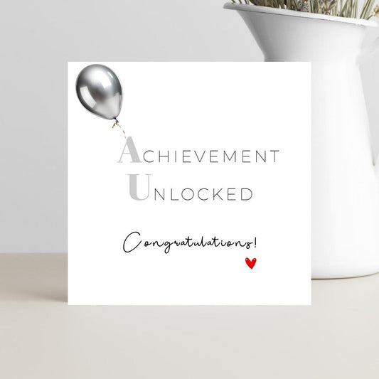 Achievement Unlocked congratulations greeting card