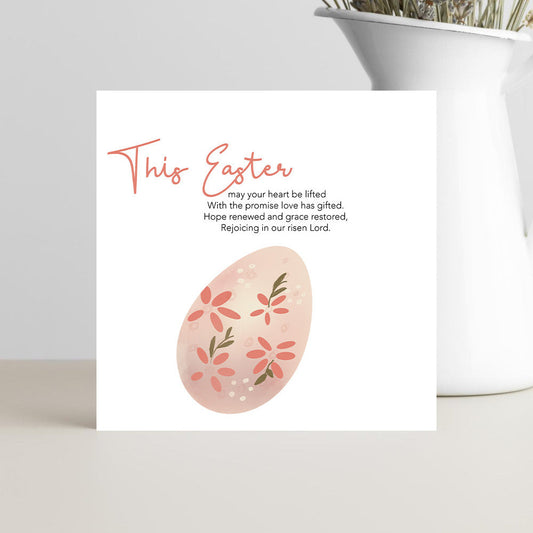 Adult Easter Card with Uplifting Verse May Your Heart Be Lifted
