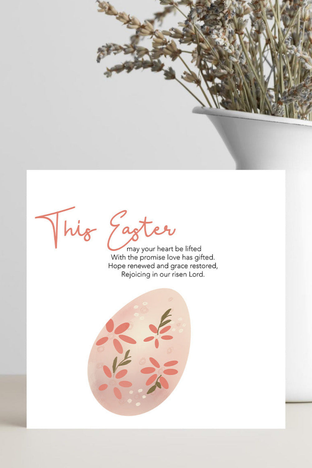 Adult Easter Card with Uplifting Verse May Your Heart Be Lifted