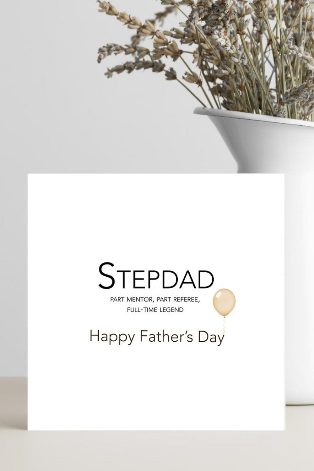 Funny Father’s Day card for stepdad part mentor referee full-time legend