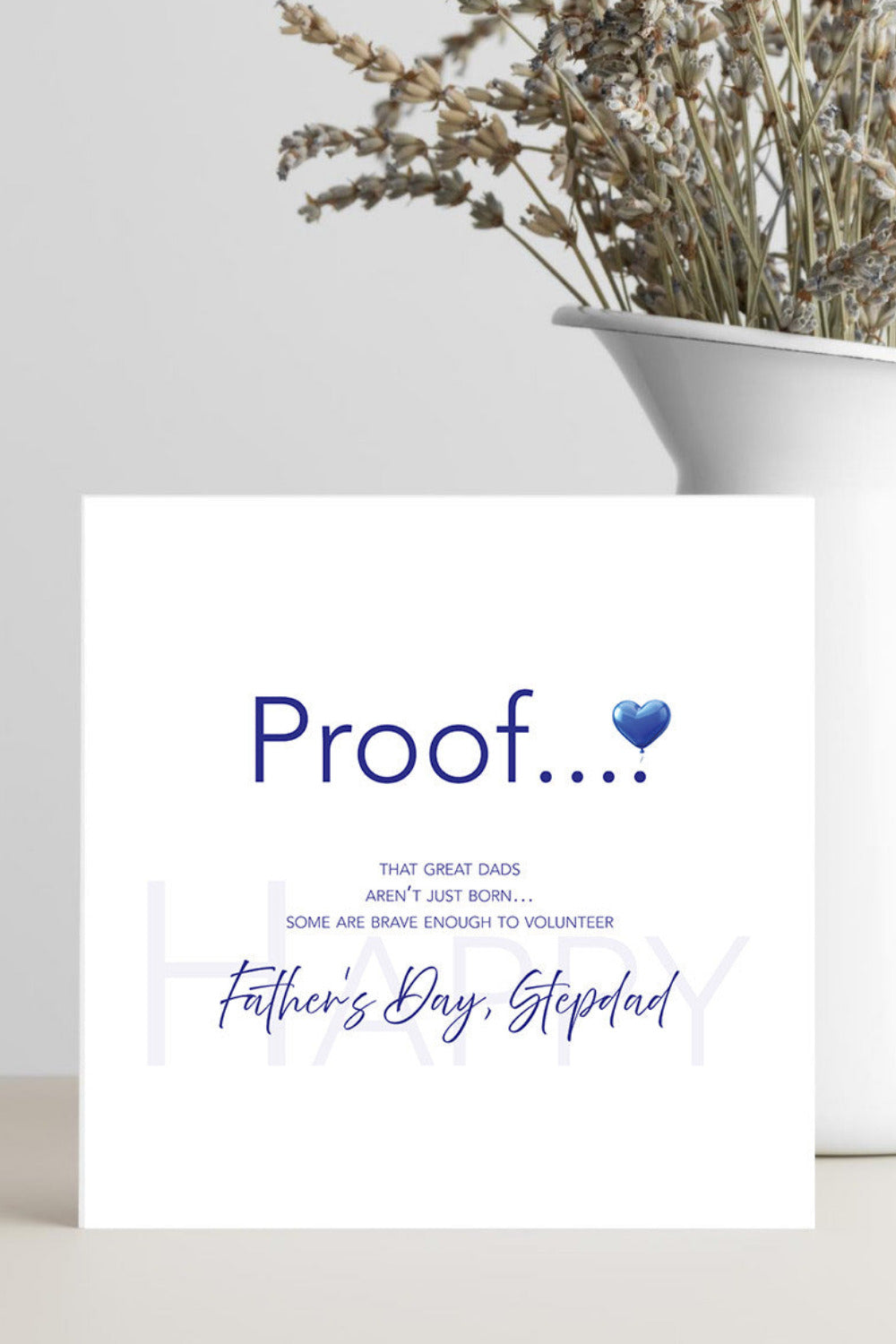 Father’s Day card for stepdad about great dads volunteering and stepping up