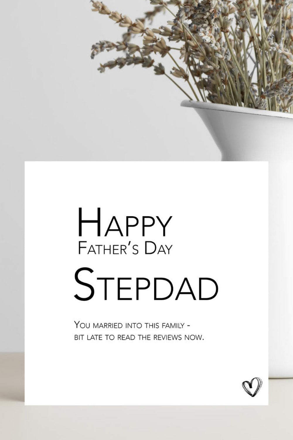 Funny Father’s Day card for stepdad with appreciation message and modern design
