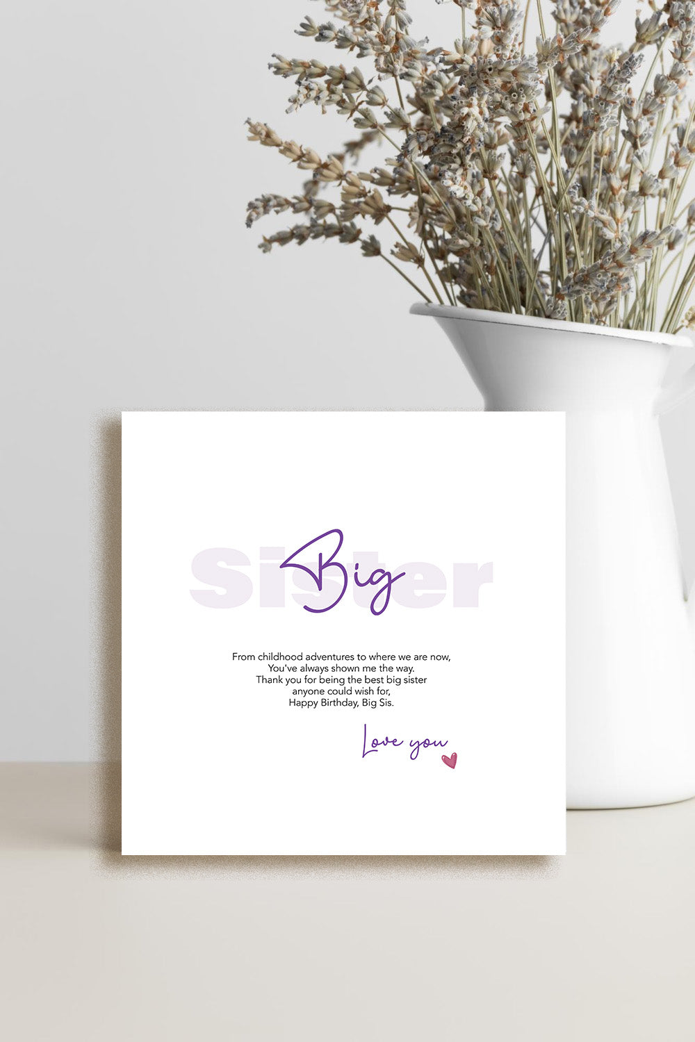 Big Sis Birthday Card - From Childhood Adventures