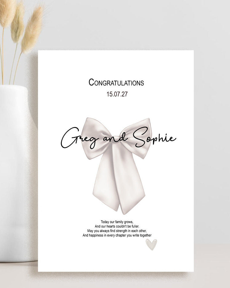 wedding congratulations card today our family grows sentimental card for newlyweds