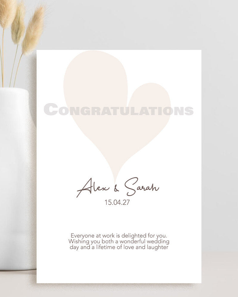 wedding congratulations card from colleagues everyone at work is delighted for you
