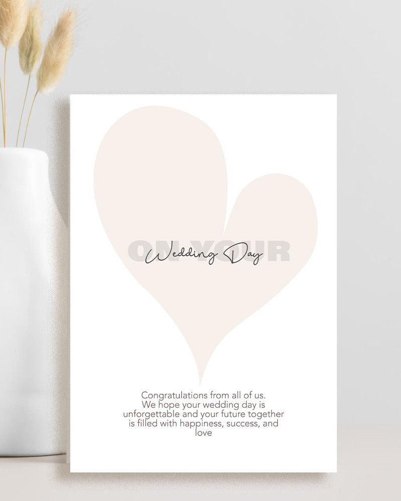 wedding congratulations card from colleagues congratulations from all of us office wedding card