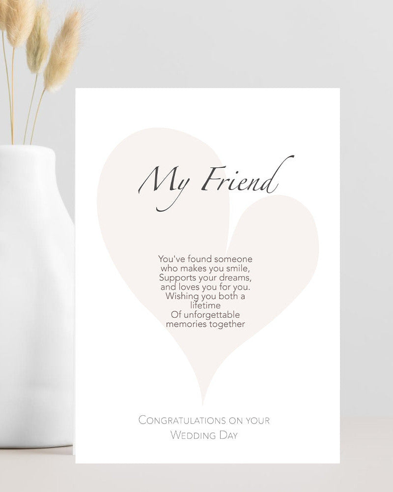 wedding congratulations card from friends you've found someone who makes you smile