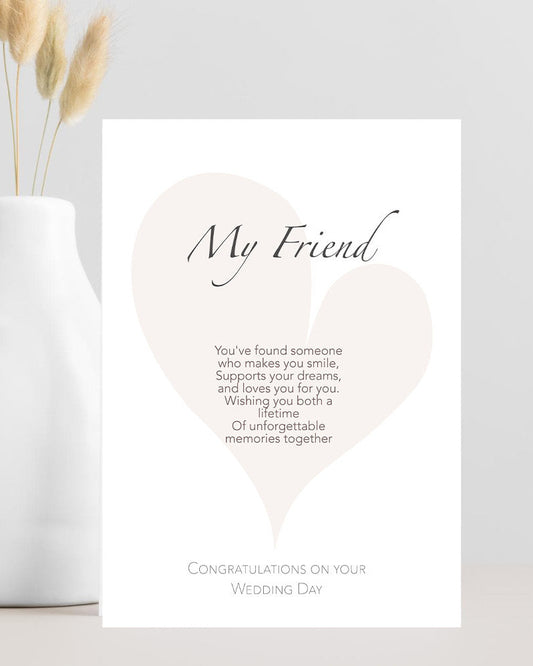 wedding congratulations card from friends you've found someone who makes you smile