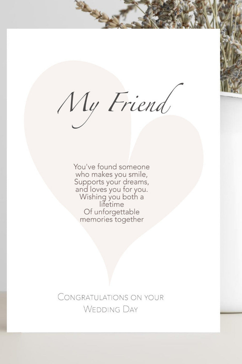 wedding congratulations card from friends you've found someone who makes you smile