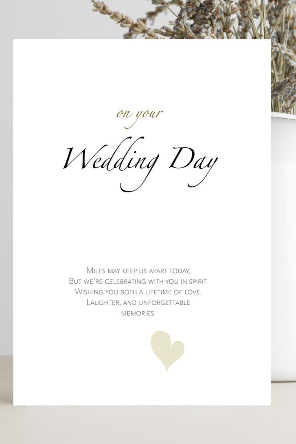 Wedding Day card from across the miles