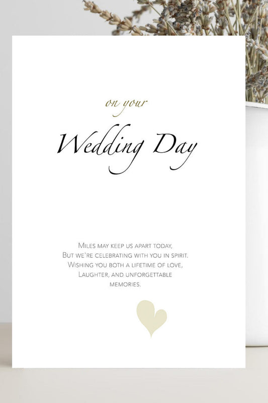 Wedding Day card from across the miles