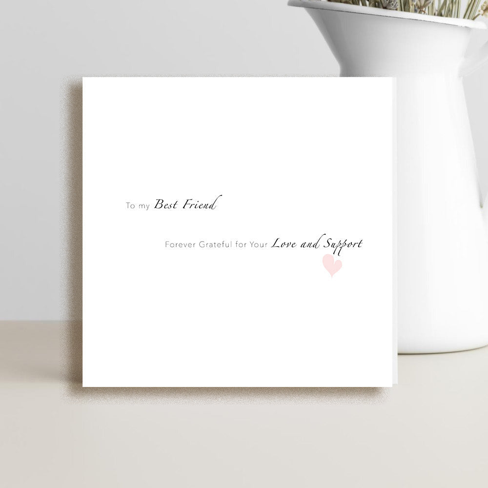  Best Friend Wedding Card with Gratitude Message 