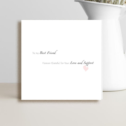  Best Friend Wedding Card with Gratitude Message 
