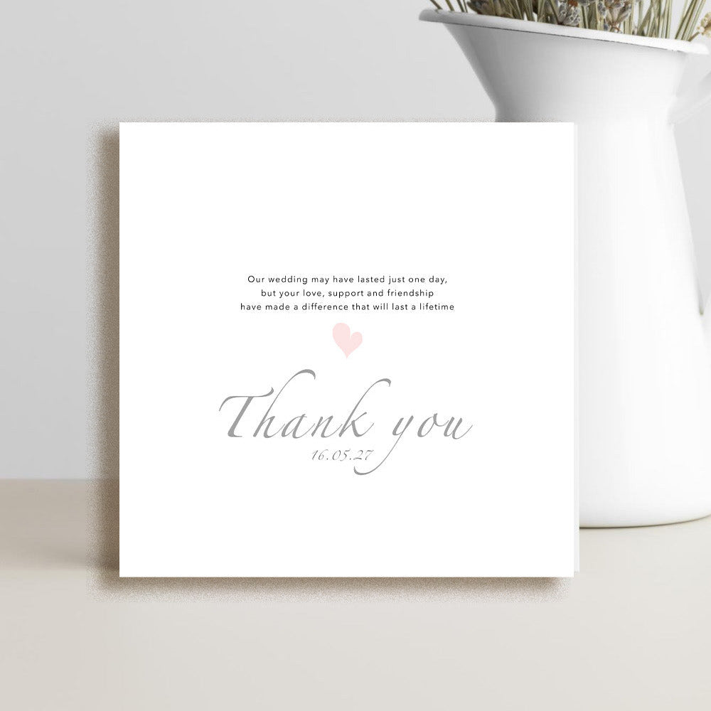  Wedding thank you card with heartfelt gratitude message 