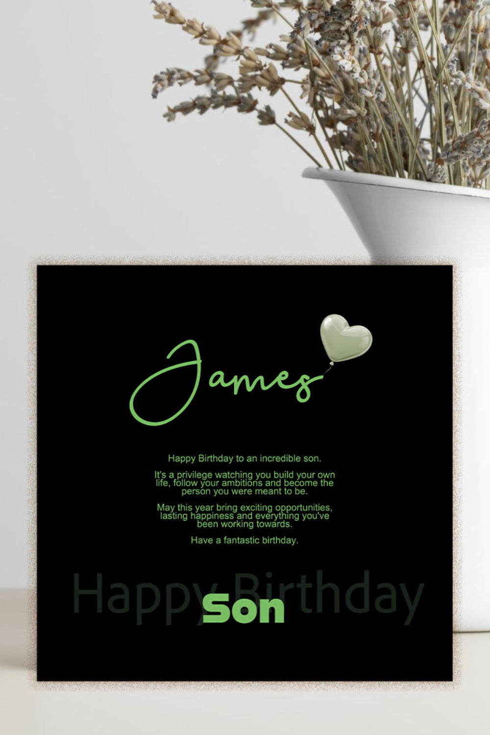 Birthday Card For Son (Personalised) - Happy Birthday To An Incredible Son