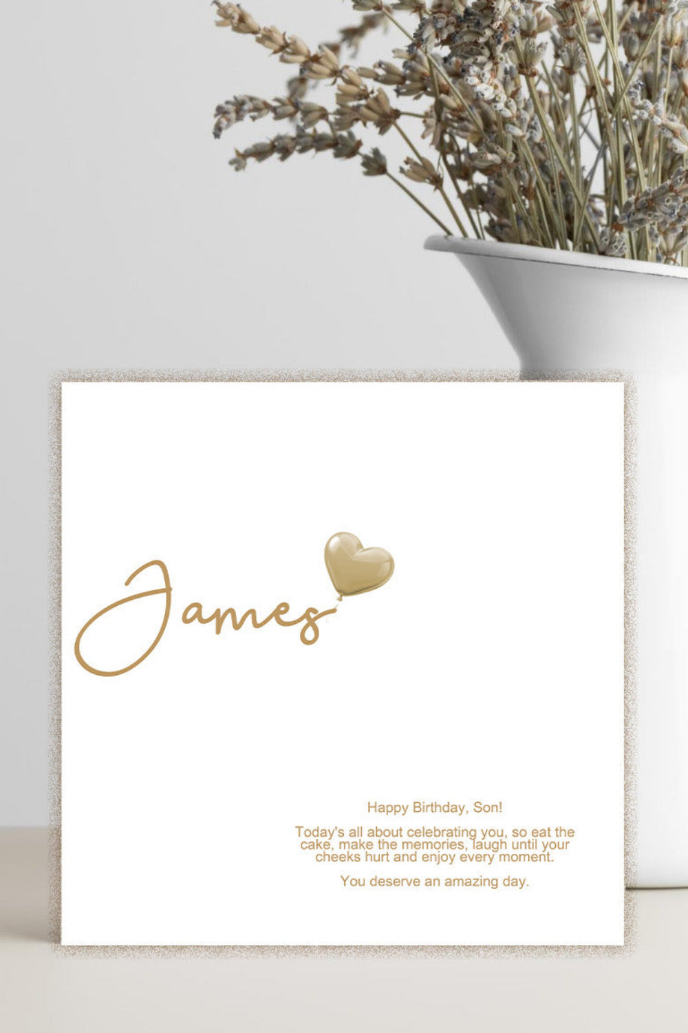 White square birthday card for a son.  Today is about celebrating you.  