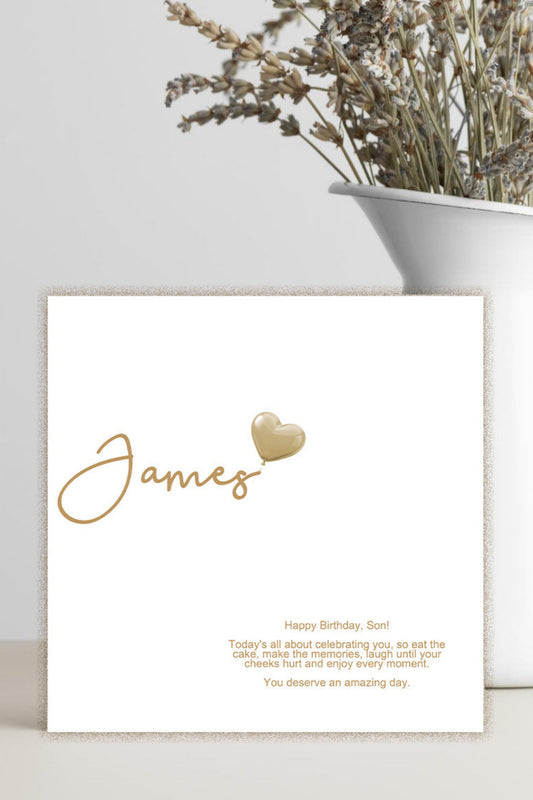 White square birthday card for a son.  Today is about celebrating you.  