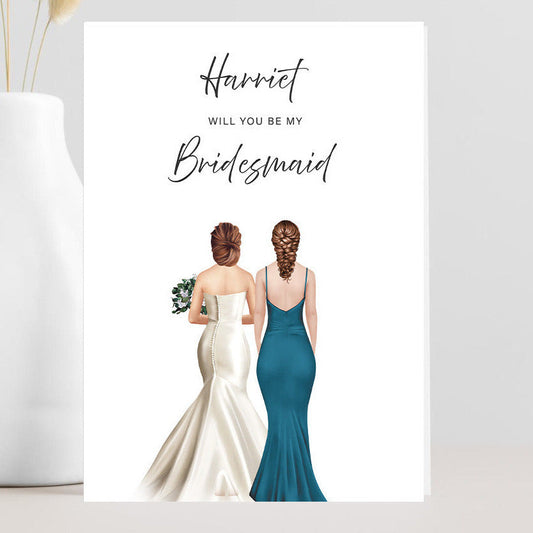 Be My Bridesmaid? Cute Bridal Party Proposal Greeting Card