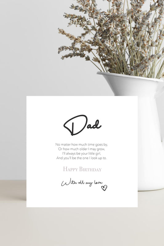 Father’s Birthday Card – For the Dad I Look Up To