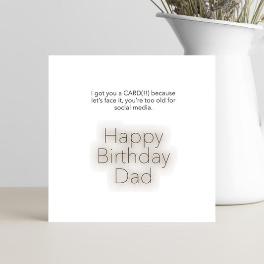 Funny birthday greeting card calling Dad the ultimate champ, designed to make him smile and feel appreciated.