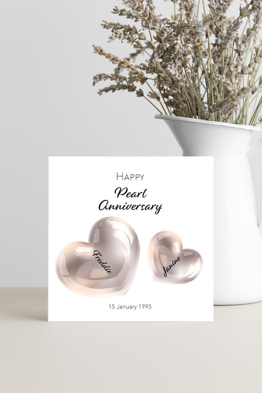 Pearl Wedding Anniversary Card