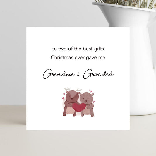 Christmas bear cards for grandparents